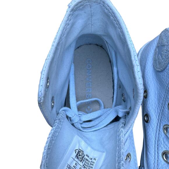 Converse Chuck Taylor All Star Hi Cut Leather Shoes Lace Up White Junior Size 13 - Picture 5 of 9